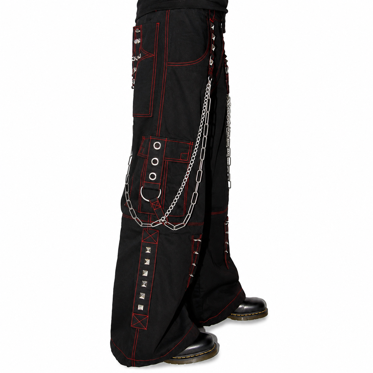 Gothic Extreme Bondage Skater Gothic Punk Rocker Cyber Goth Steampunk Biker Emo Black Dagger Trouser Pant Shorts USA