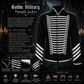 Prime Quality Handmade Men's Gothic Military Hussar Jacket Black Silver/USA