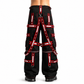 Men Extreme Bondage Gothic Electro Reflector Black/Red Pant/Shorts Usa