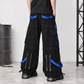 Bondage Gothic Men's Cyber Rave Techno Jeans Punk Shorts Biker Pants