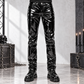 SKINNY JEANS BLACK GOTHIC SUPREME CHAOS VINYL PUNK REBEL PANTS
