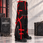 Gothic Men's Zip Off Pants Black Red