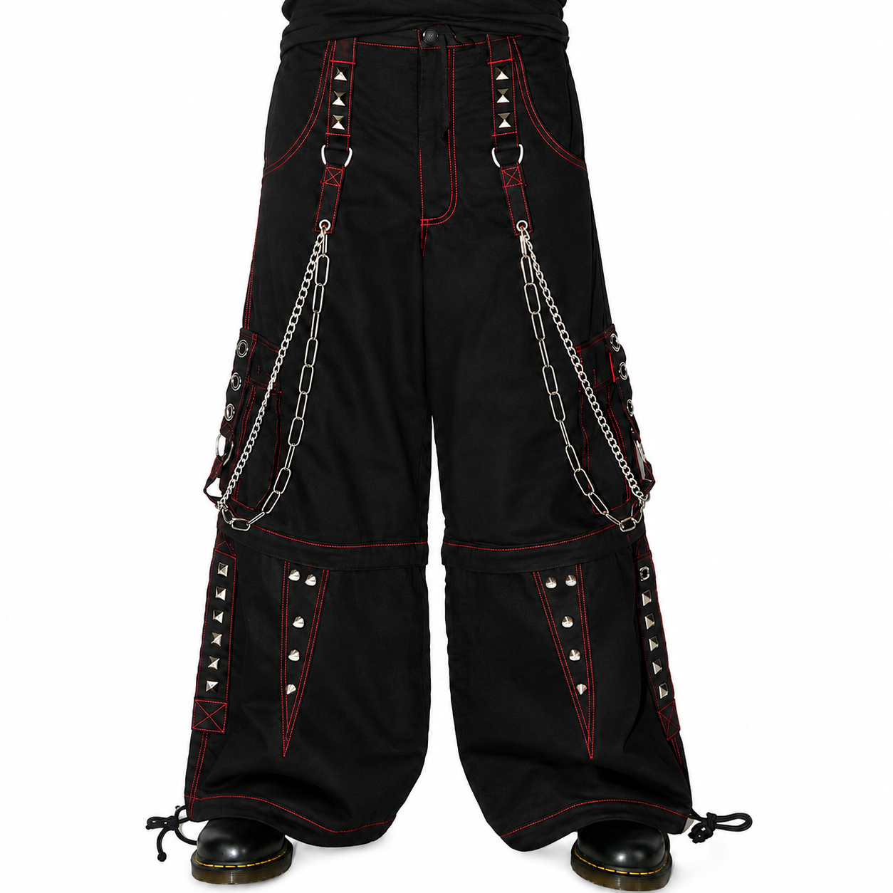 Gothic Extreme Bondage Skater Gothic Punk Rocker Cyber Goth Steampunk Biker Emo Black Dagger Trouser Pant Shorts USA