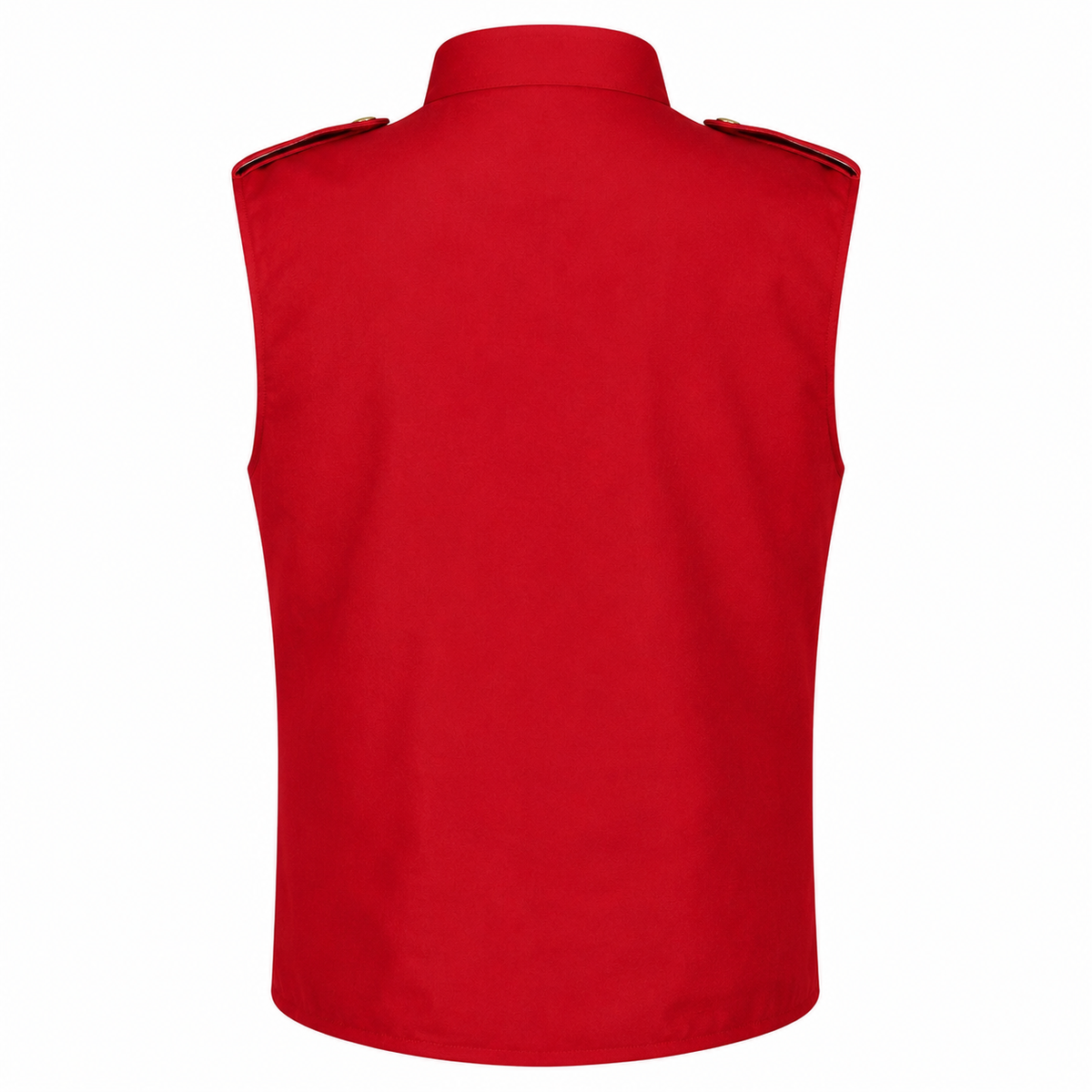 Men's Military Hussar Sleeveless Vest Red & Gold Jacket Free Shipping Usa