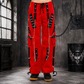 Gothic Bondage Handmade Men Pant Alternative Punk Rock Transformer Trouser Red Baggy/ Pants