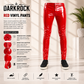 GOTHIC MEN RED BONE FIT PVC VINYL GLOSS FETISH ROCKER SKINNY JEANS PANTS