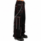 Men's Electro Bondage Gothic Red Stitch Rave Gothic Cyber Chain Goth Jeans Punk Rock Pants USA