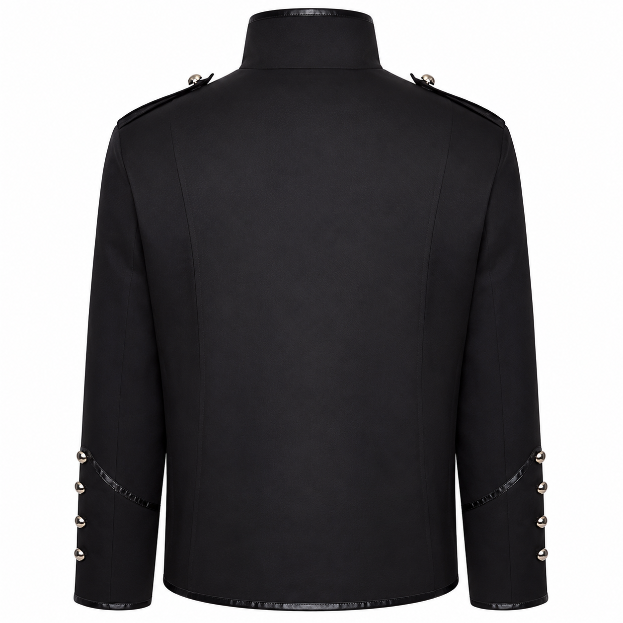 Men's Military Drummer Black Parade Jacket Black Gothic Band Uniform Coat Steampunk Punk