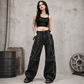 Prime Quality Bondage Gothic Wax Cotton Men's Cyber Rave Techno Jeans Punk Shorts Biker Pants USA