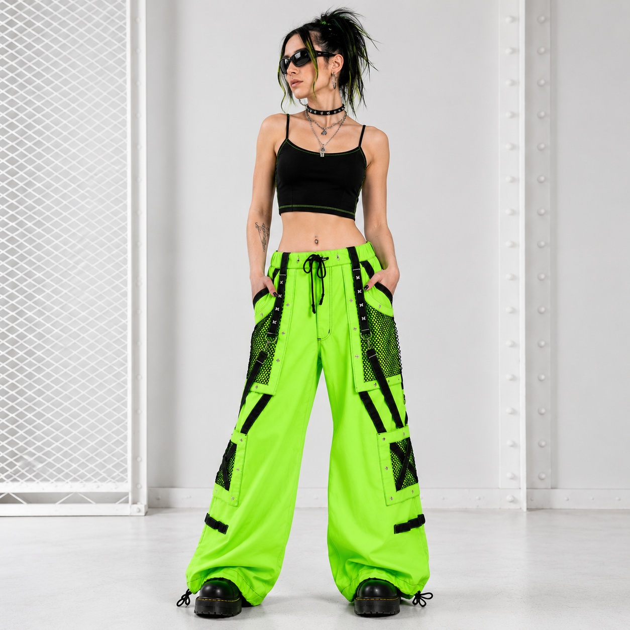 Prime Quality Men Gothic Bondage Pant Alternative Punk Rock Emo Gothic Limelight Symbol Pants/USA