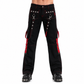 Prime Quality Gothic Men's Punk Goth Emo Bondage Star Black Red Pants