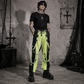 Prime Quality Men Extreme Bondage Limelight Lime Green Skater Gothic Punk Rocker Cyber Goth Steampunk Biker Pant
