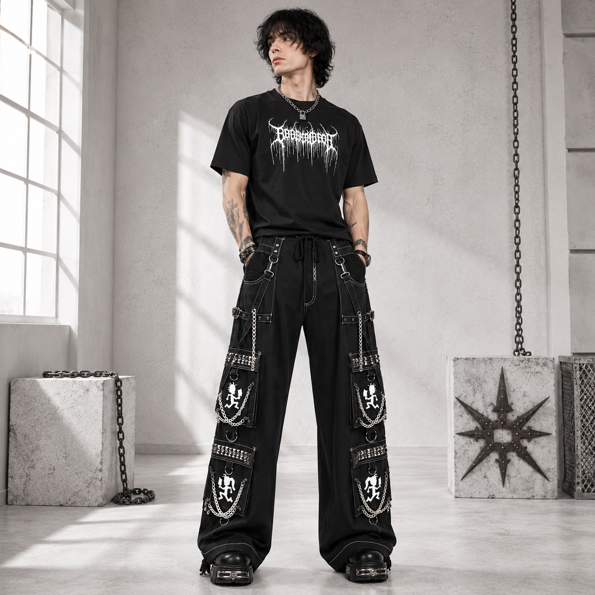 Jeans Apocalyptic Punk Pants Emo Pant/Insane Clown Posse Hatchet