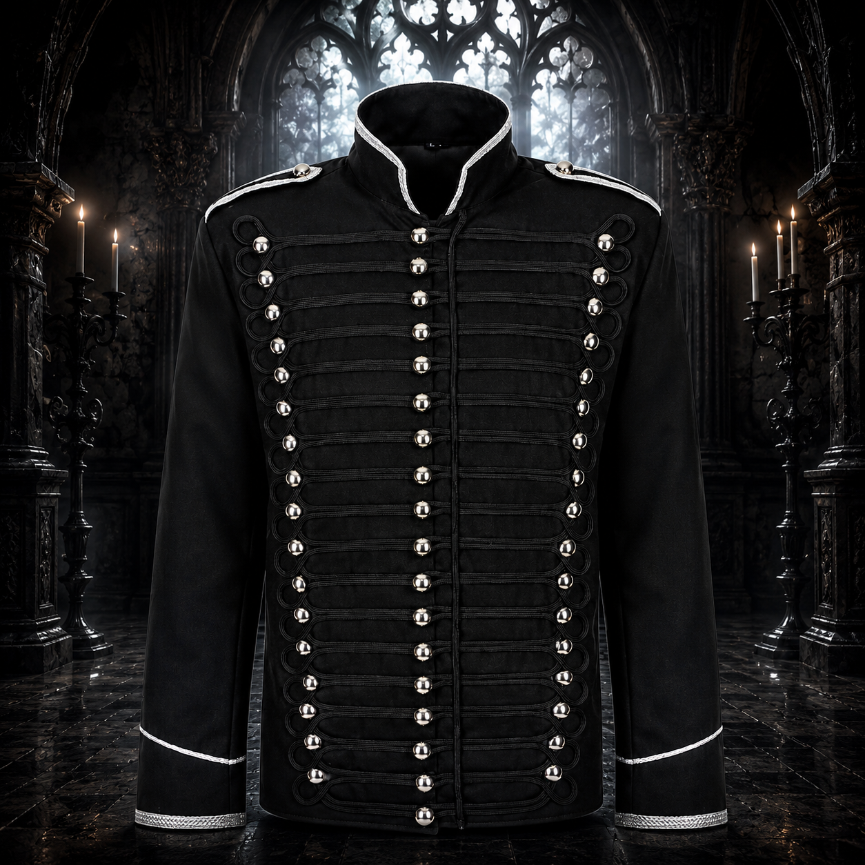 Military Drummer Jacket Parade Jacket Goth Punk Adam Ant Vtg Style Black Jacket Usa