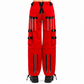 Gothic Bondage Handmade Men Pant Alternative Punk Rock Transformer Trouser Red Baggy/ Pants