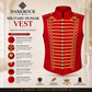 Men's Military Hussar Sleeveless Vest Red & Gold Jacket Free Shipping Usa