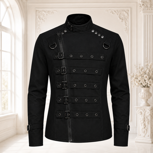 Goth Punk Bullet Bondage Psycho Band Heavy Metal Jacket Coat