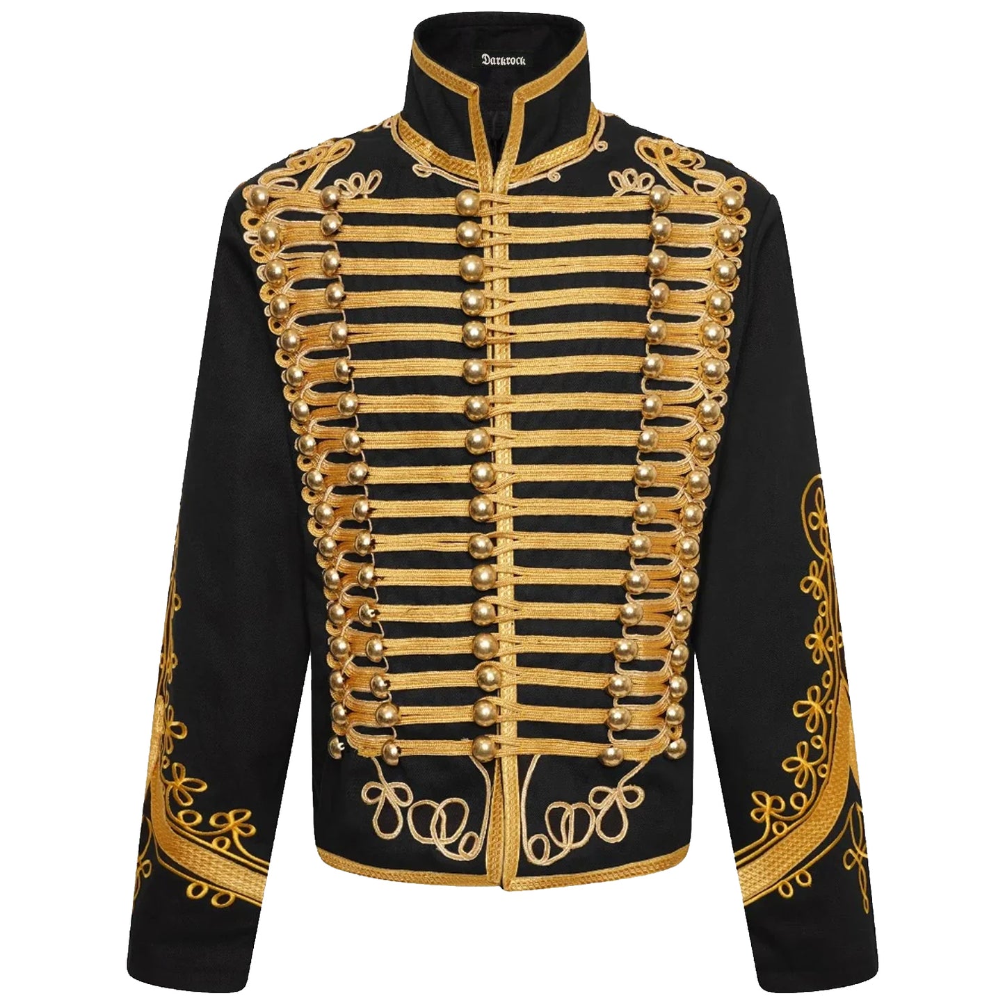 Men’s Adam Luxe Military Drummer Jacket – Black Parade Hussar Style