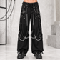 Goth Pant  Bondage Skater Gothic Punk Rocker Cyber Steampunk Biker Pant/Usa