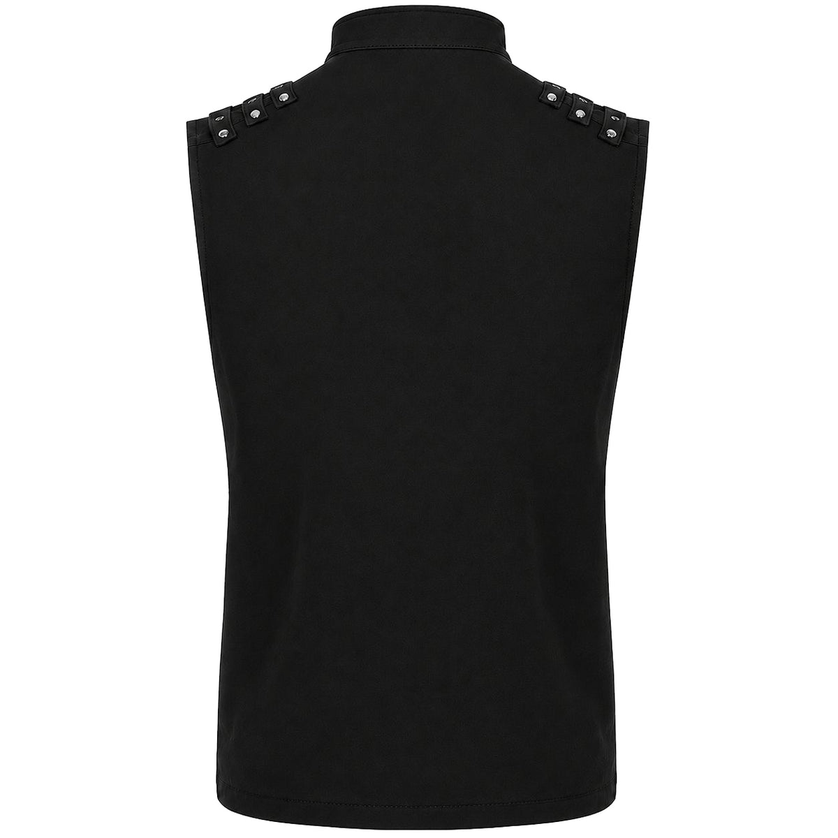 Gothic Mens Dark Gothic Zip Up Tank Top Vest