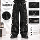 Gothic Black & Amp Grey Overdyed Zip Off Pants