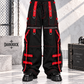 Gothic Men's Zip Off Pants Black Red