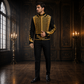 Men’s Adam Luxe Military Drummer Jacket – Black Parade Hussar Style