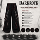 Gothic Extreme Bondage Skater Gothic Punk Rocker Cyber Goth Steampunk Biker Emo Black Dagger Trouser Pant Shorts USA