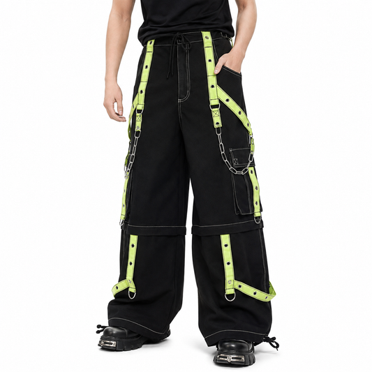 Prime Quality Handmade Gothic Bondage Men Pant Alternative Punk Rock Limelight Symbol Emo Trouser Pant Shorts USA
