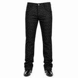 Men Trousers Pants Black Brocade Steampunk VTG Vintage Gothic Victorian