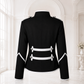 Women's Black Silver Parade Ladies Jacket