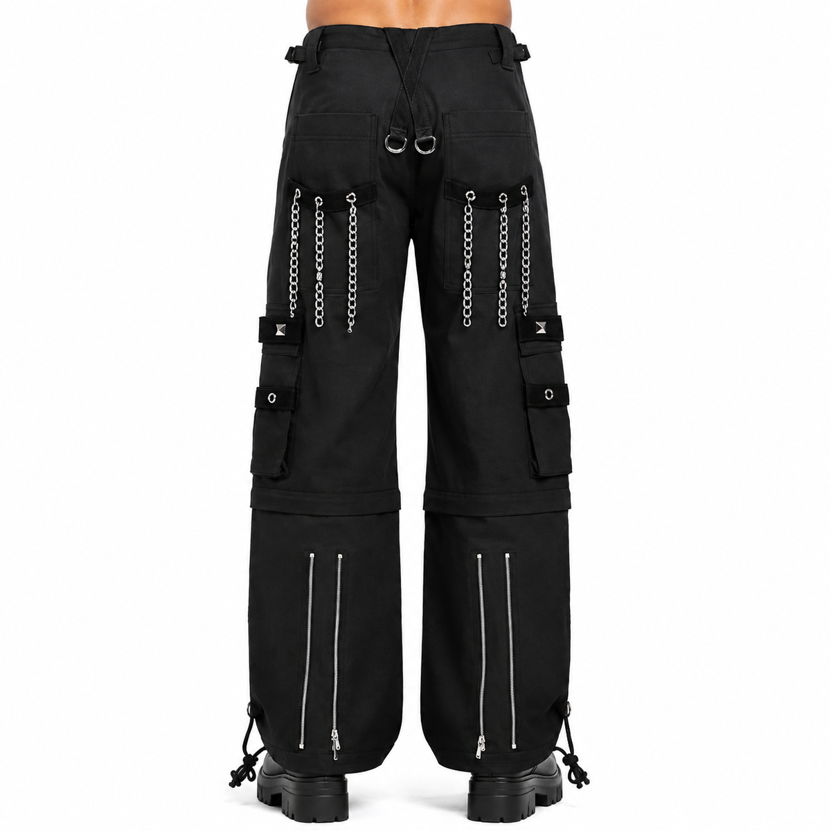 Gothic Dark Cuff Pants Black