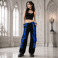 Gothic Handmade Gothic Bondage Men Pant Alternative Punk Rock Black Blue Emo Trouser Pant Shorts USA