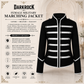 Prime Quality Handmade Women's Black Silver Parade Ladies Jacket Steampunk Military Punk Rock Gothic