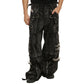 Gothic Black & Amp Grey Overdyed Zip Off Pants