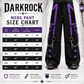 Men Gothic Pant Black Purple Punk Baggy Pant With Chrome Rings & Amp; Chain USA