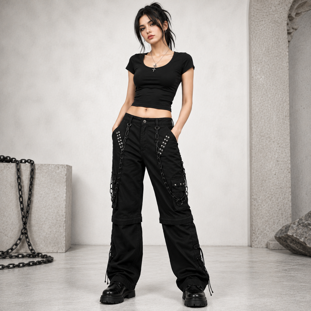 Prime Quality Men Gothic Bondage Pant Alternative Punk Rock Emo Trouser Pant Shorts Gothic Bondage Men Long Pants USA