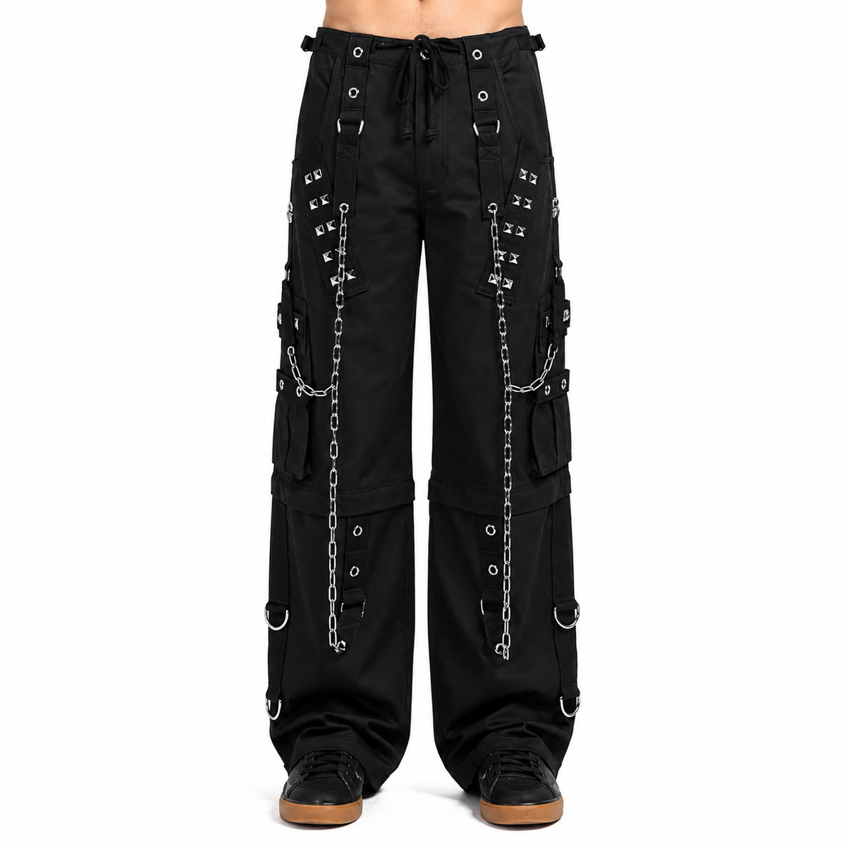 Gothic Dark Cuff Pants Black