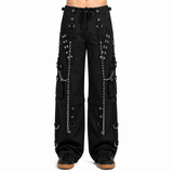 Gothic Dark Cuff Pants Black