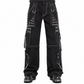 Prime Quality Gothic Men's Black Bondage Gothic Cyber Pant Chain Techno Rock Punk Shorts Trouser Pants USA