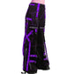 Gothic X-Strap Zip Off Pant Black/Purple