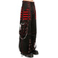 Gothic Extreme Bondage Skater Red & Black Punk Rocker Cyber Steampunk Biker Pant