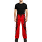 Gothic Bondage Steampunk Rocker Cyber Symbol Pants Red/Black