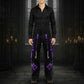 Mens Gothic Punk Black Purple Bondage Pant Chain Techno Rock Punk Usa