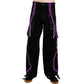 Men's Black Purple Bondage Gothic Cyber Chain Techno Rock Punk Trouser Pants Usa