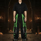 Gothic Men's Handmade Handcuff Green Bondage Cyber Chain Pant