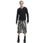 Gothic Men's Biohazard Black Denim Storm Wash Short