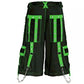 Gothic Men's Handmade Handcuff Green Bondage Cyber Chain Shorts