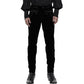 Men's Black Velvet Embroidery Gothic Regency Dress Pants /Velvet Pant