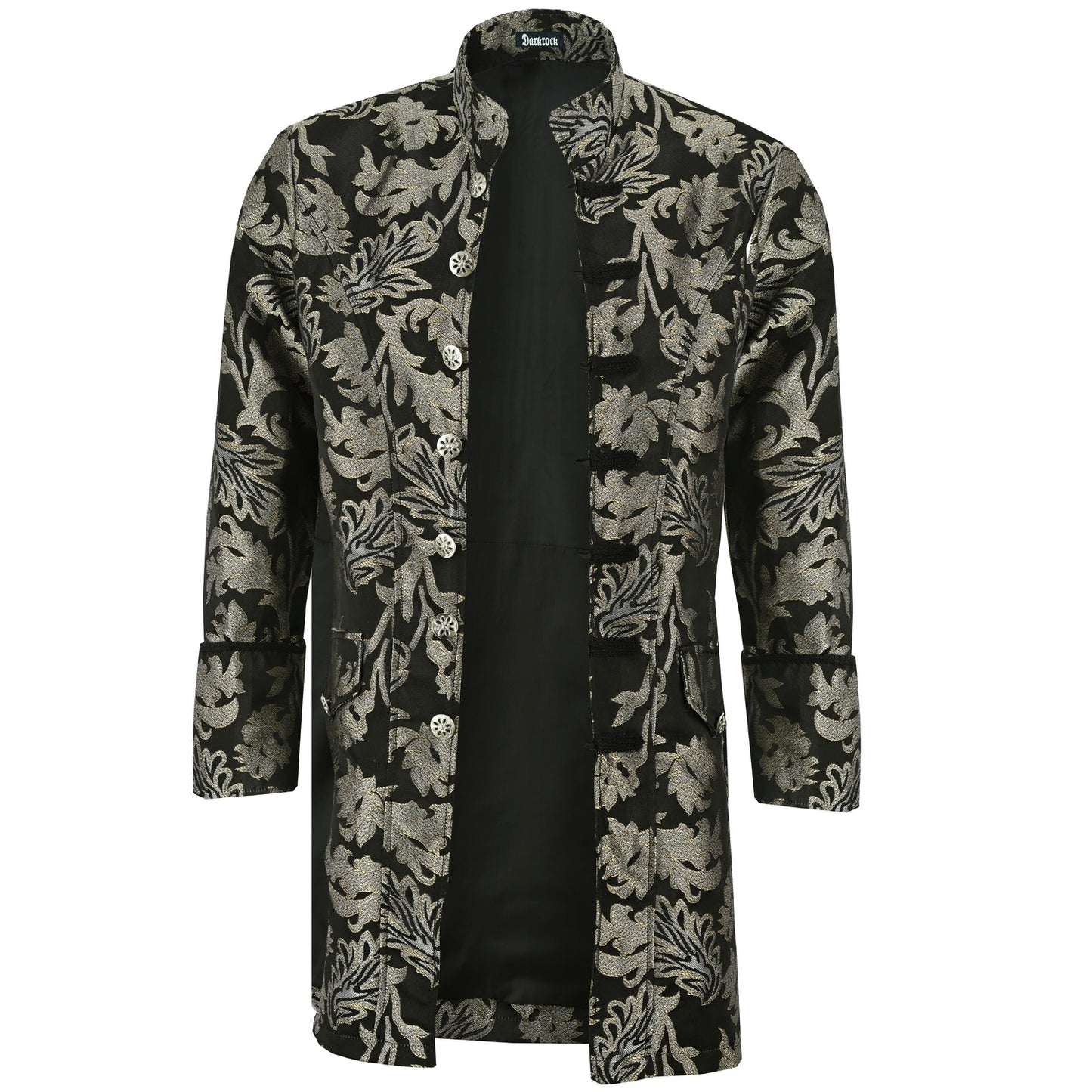Mens Vintage Gold Steampunk Jacket Victorian Tailcoat Gothic Vampire Cosplay Halloween